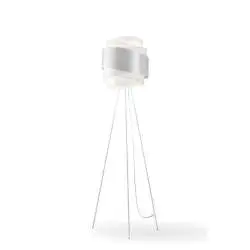 Piantana Moderna 3 Piedi Bea Polilux ® Argento E Metallo 1 Luce E27