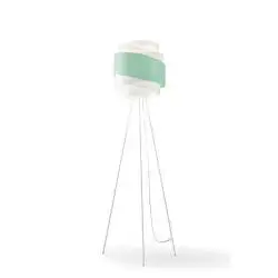 Piantana Moderna 3 Piedi Bea Polilux ® Verde Pastello E Metallo 1 Luce E27