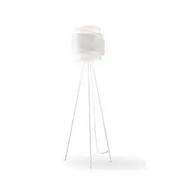 Piantana Moderna 3 Piedi Bea Polilux ® Bianco E Metallo 1 Luce E27