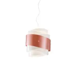 Sospensione Moderna Bea Polilux ® Rame E Metallo Cromo 1 Luce E27 D40Cm