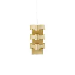 Sospensione Moderna Building Polilux ® New Gold E Metallo Cromo 1 Luce E27
