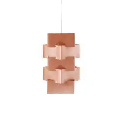 Sospensione Moderna Building Polilux ® Rame E Metallo Cromo 1 Luce E27 H60Cm