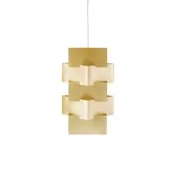 Sospensione Moderna Building Polilux ® New Gold E Metallo Cromo 1 Luce E27 H60Cm