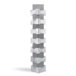 Piantana Moderna Building Polilux ® Argento E Metallo Bianco 3 Luci E27