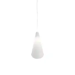 Sospensione Moderna Calle Polilux ® Bianco E Metallo Cromo 1 Luce E27