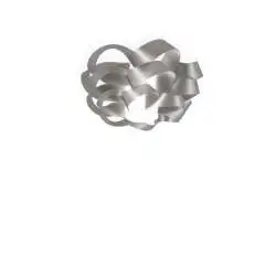 Plafoniera Moderna Cloud Polilux ® Argento 1 Luce E27 D50Cm