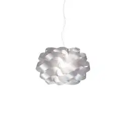 Lampadario Moderno Cloud Polilux ® Argento E Metallo Cromo 5 Luci E27