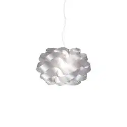 Sospensione Moderna Cloud Polilux ® Argento E Metallo Cromo 1 Luce E27 D.50Cm