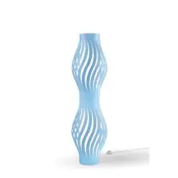 Piantana Moderna Helios Polilux ® Blu Pastello 2 Luci E27 H123Cm