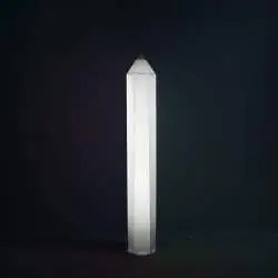 Piantana Moderna Pin Pen Polilux ® Bianco Con Punta Nera Nero 2 Luci E27