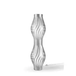 Piantana Moderna Helios Polilux ® Argento 2 Luci E27 H123Cm