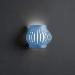 Applique Moderna Helios Polilux ® Blu Pastello 1 Luce E27 H25Cm