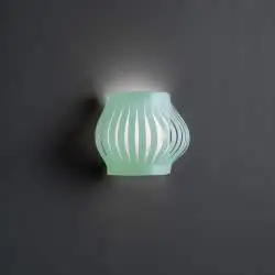 Applique Moderna Helios Polilux ® Verde Pastello 1 Luce E27 H25Cm