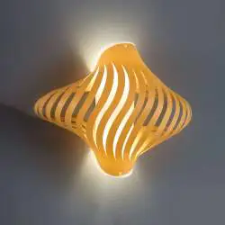 Applique Moderna Helios Polilux ® Ocra Pastello 2 Luci E27