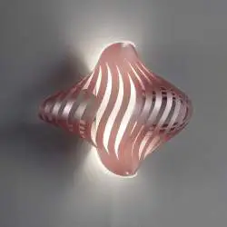 Applique Moderna Helios Polilux ® Pink Metal 2 Luci E27