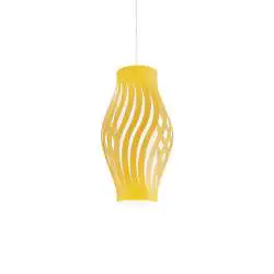 Sospensione Moderna Helios Polilux ® Ocra Pastello 1 Luce E27 H61Cm