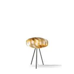 Lampada Da Scrivania Moderna Flat Polilux ® New Gold E Metallo 1 Luce E27