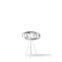 Lampada Da Scrivania-Ufficio Moderna Flat Polilux ® Argento E Metallo 1 Luce E27