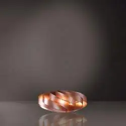 Lampada Da Scrivania-Ufficio Moderna Flat Polilux ® Rame 1 Luce E27 D50Cm