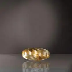 Lampada Da Scrivania-Ufficio Moderna Flat Polilux ® New Gold 1 Luce E27 D50Cm