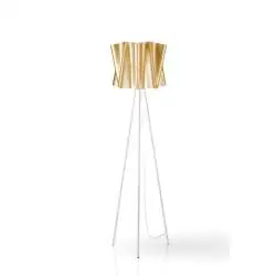 Piantana Moderna 3 Piedi Folio Polilux ® New Gold E Metallo 1 Luce E27