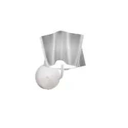 Applique Moderna Folio Polilux ® Argento E Metallo 1 Luce E27