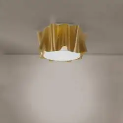 Plafoniera Moderna Folio Polilux ® New Gold 1 Luce E27