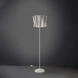 Piantana Moderna Folio Polilux ® Argento E Metallo 1 Luce E27