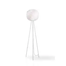 Piantana Moderna 3 Piedi Globe Polilux ® Bianco E Metallo 1 Luce E27