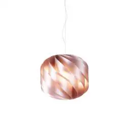 Lampadario Moderno Globe Polilux ® Pink Metal E Metallo Cromo 2 Luci E27