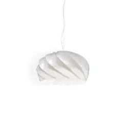 Sospensione Moderna Half Globe Polilux ® Bianco E Metallo Cromo 1 Luce E27 D42Cm