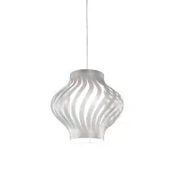 Sospensione Moderna Larga Helios Polilux ® Argento 1 Luce E27