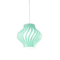 Sospensione Moderna Helios Larga Polilux ® Verde Pastello 1 Luce E27
