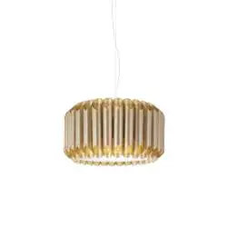 Sospensione Moderna Louise Polilux ® New Gold E Metallo Cromo 1 Luce E27