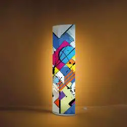 Piantana Moderna Litos Polilux ® Grafica Art 1 Luce Led 18W 3000K