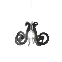 Sospensione Moderna Space Collection Polilux ® Fumè 1 Luce E27 D64Cm