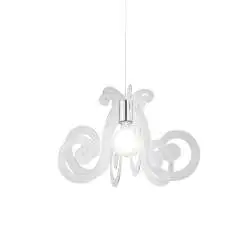 Sospensione Moderna Space Collection Polilux ® Trasp Metallo Cromo E27 D64Cm