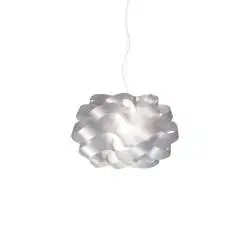Sospensione Da Esterno Moderna Cloud Polilux ® Argento 1 Luce E27 D40Cm
