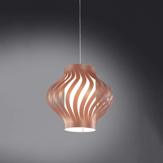 Sospensione Da Esterno Moderna Helios Polilux ® Rame 1 Luce E27 OUT/H39/S/COP