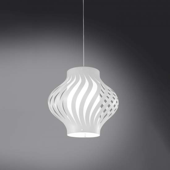 Sospensione Da Esterno Moderna Helios Polilux ® Bianco 1 Luce E27 OUT/H39/S/W