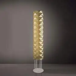 Piantana Moderna Prisma Polilux ® New Gold E Metallo 3 Luci E27