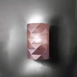 Applique Moderna Prisma Polilux ® Pink Metal 1 Luce E27