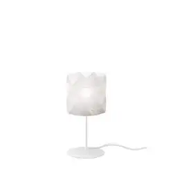 Lampada Da Scrivania Moderna Prisma Polilux ® Bianco E Metallo 1 Luce E27