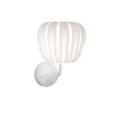 Applique Moderna Queen Polilux ® Bianco E Metallo 1 Luce E27