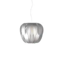 Sospensione Moderna Queen Polilux ® Argento E Metallo Cromo 1 Luce E27
