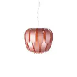 Lampadario Moderno Queen Polilux ® Pink Metal E Metallo Cromo 3 Luci E27