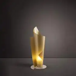 Lampada Da Scrivania Moderna Vela Polilux ® New Gold E Metallo 1 Luce E27