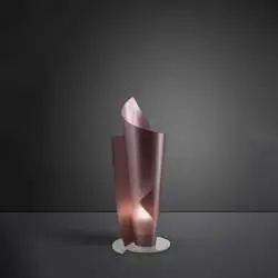 Lampada Da Scrivania Moderna Vela Polilux ® Pink Metal E Metallo 1 Luce E27