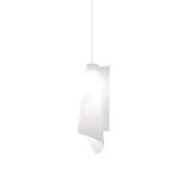 Sospensione Moderna Vela Polilux ® Bianco E Metallo Cromo 1 Luce E27