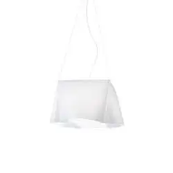 Lampadario Moderno Wanda Polilux ® Bianco E Metallo Cromo 3 Luci E27
